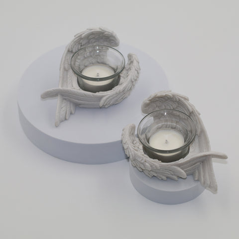 Angel Wing Votive  - Holder with Guardian Angel Essential Oil Tealight