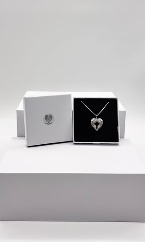 Sterling silver double Angel Wing Z Pendant on 18" chain