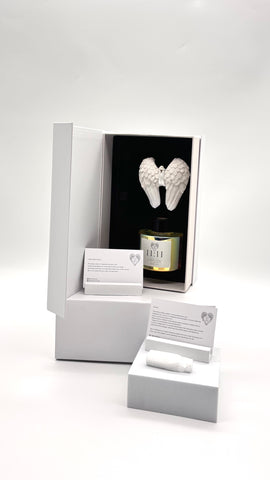 Angel Wish - 11:11 Guardian Angel Essential Oil Reed Diffuser with Angel Wing & Selenite Luxury Gift Set