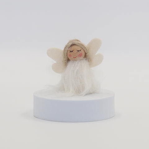 Winter White Faux Fur Angel