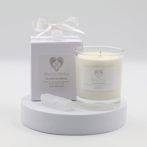 Angel Wish - Guardian Angel Candle with Selenite 30cl