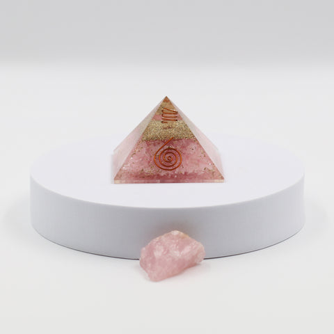 Orgonite Pyramid - Rose Quartz or Selenite