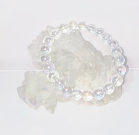 Beautiful Natural Crystal Bead Bracelet – Gift Boxed