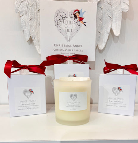 Angel Wish - Christmas Angel Essential Oil Candle with Selenite 30cl