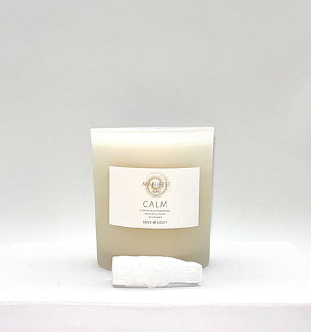 Manifest NUYU - 'Calm' Candle with Selenite 30cl