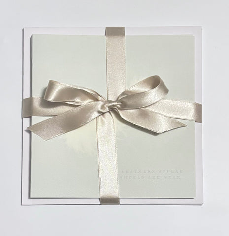 The Love & Light Encouragement Card Collection - Set of Four Cards -  Two x White Feather & Two x Angel Wings