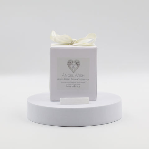 Angel Wish - Angel Kisses Blown to Heaven Memory Candle with Selenite 30cl