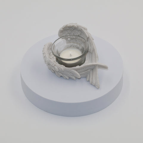 Angel Wing Votive  - Holder with Guardian Angel Essential Oil Tealight