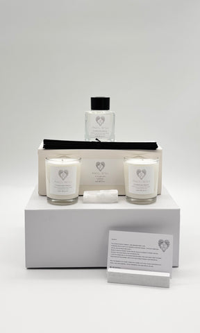 Angel Wish - 11:11 Guardian Angel Essential Oil Diffuser & Votive Candles with Selenite Gift Set