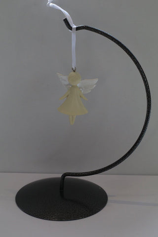 Hanging White Angel Ornament, Little White Angel With Arms Out - Christmas Tree Decoration, Angel Hanger, Memory Gift