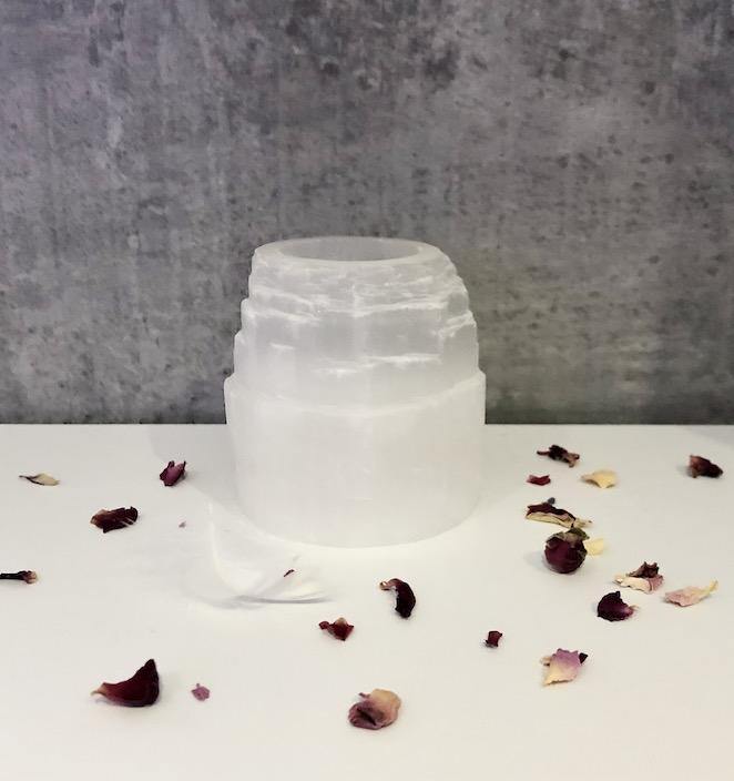 Selenite Tower Tea-light Holder - Little Gift Hut